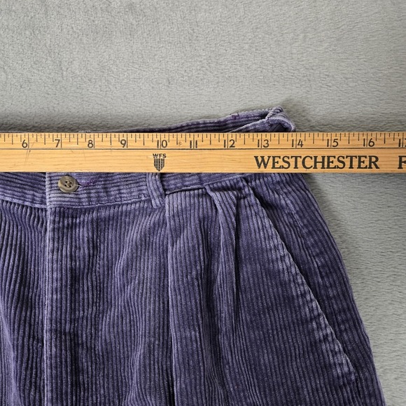 Polo Ralph Lauren Corduroy Pants Mens 29x32 Purple Cuffed Vintage 90s USA Made - Picture 6 of 10